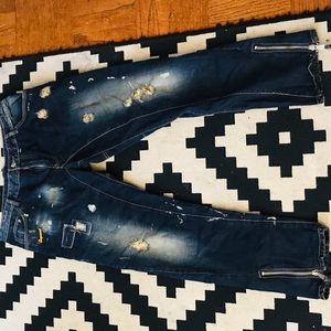 Dsquared jeans with front zip